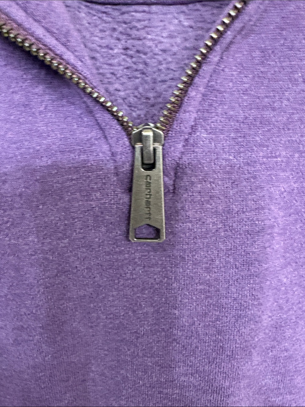 Carhartt Purple Quarter-Zip Hoodie‎ Pullover - Picture 6 of 10